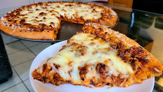 Big slice bbq chicken pizza
